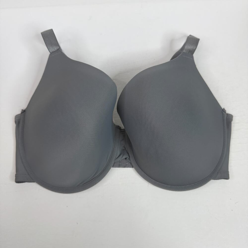 Secret Treasures T-Shirt Underwire Lightly Lined Bra Gray Plus Size 40DDD